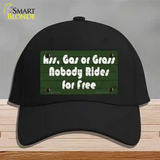 Ass Gas Or Grass Novelty License Plate Hat Tag Cotton Black