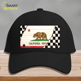 California Racing Flag Novelty License Plate Hat Tag Cotton Black