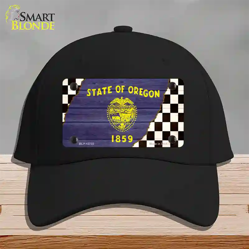 Oregon Racing Flag Novelty License Plate Hat Tag Cotton Black