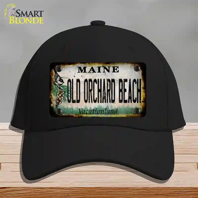 Old Orchard Beach Maine Rusty Novelty License Plate Hat Tag Cotton Black