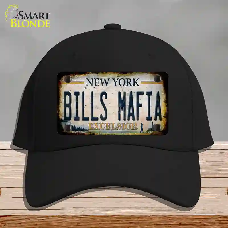 Bills Mafia New York Rusty Novelty License Plate Hat Tag Cotton Black