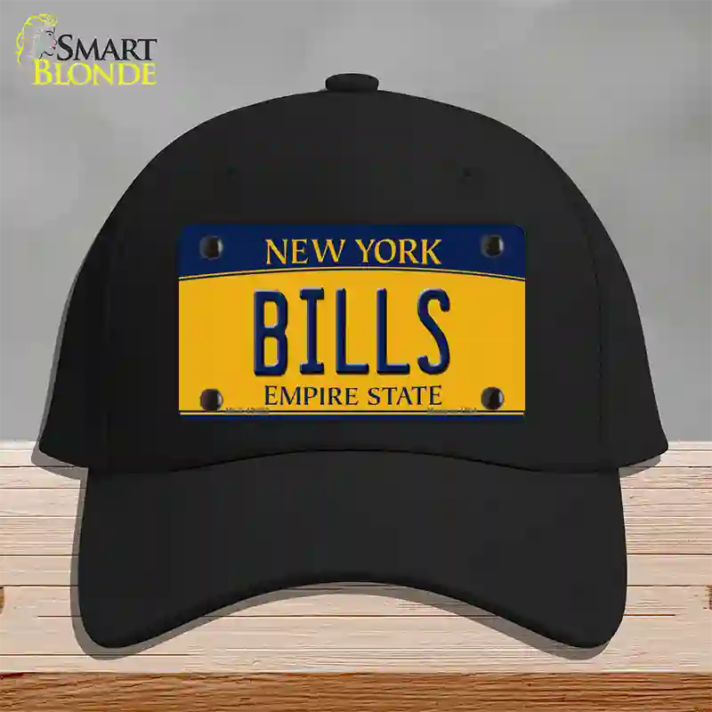 Bills New York Yellow Novelty License Plate Hat Tag Cotton Black