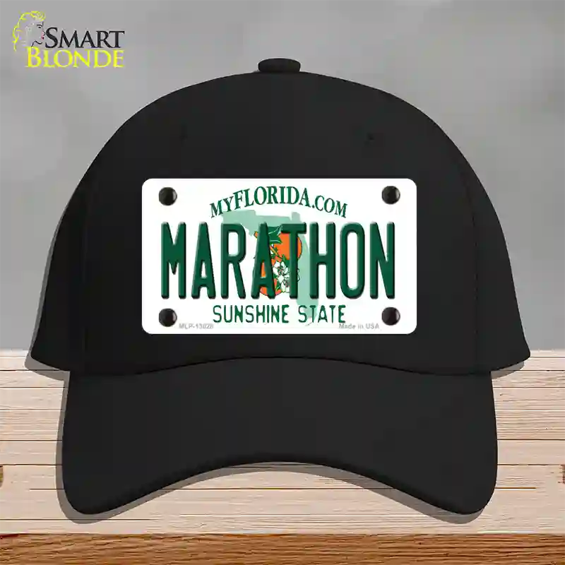 Marathon Florida Novelty License Plate Hat Tag Cotton Black