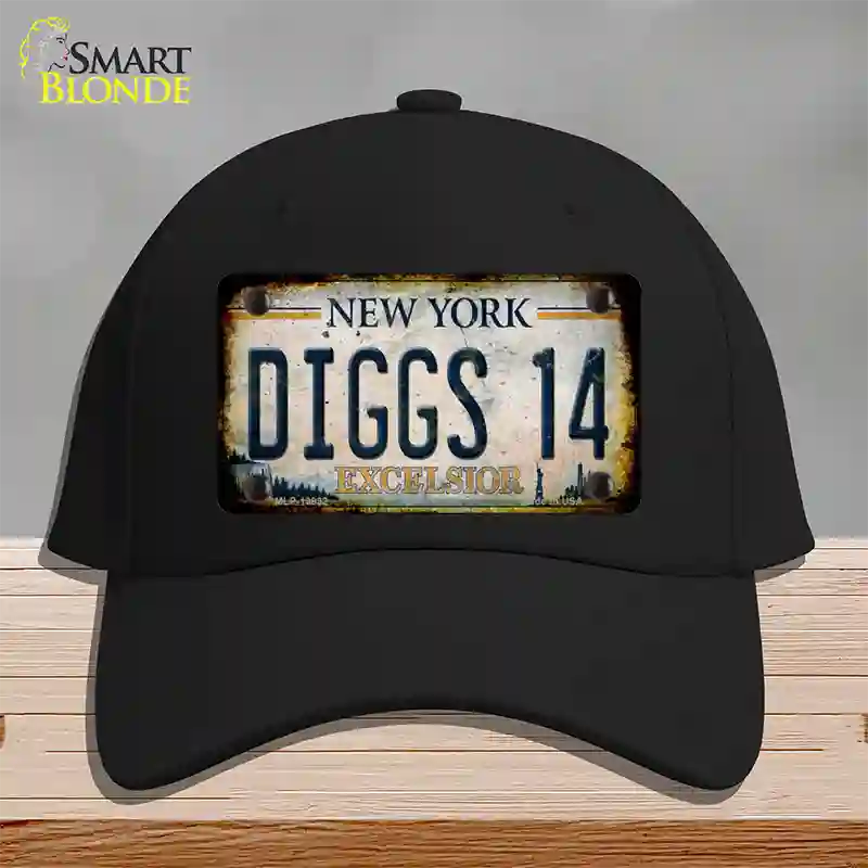 Diggs 14 Excelsior New York Rusty Novelty License Plate Hat Tag Cotton Black
