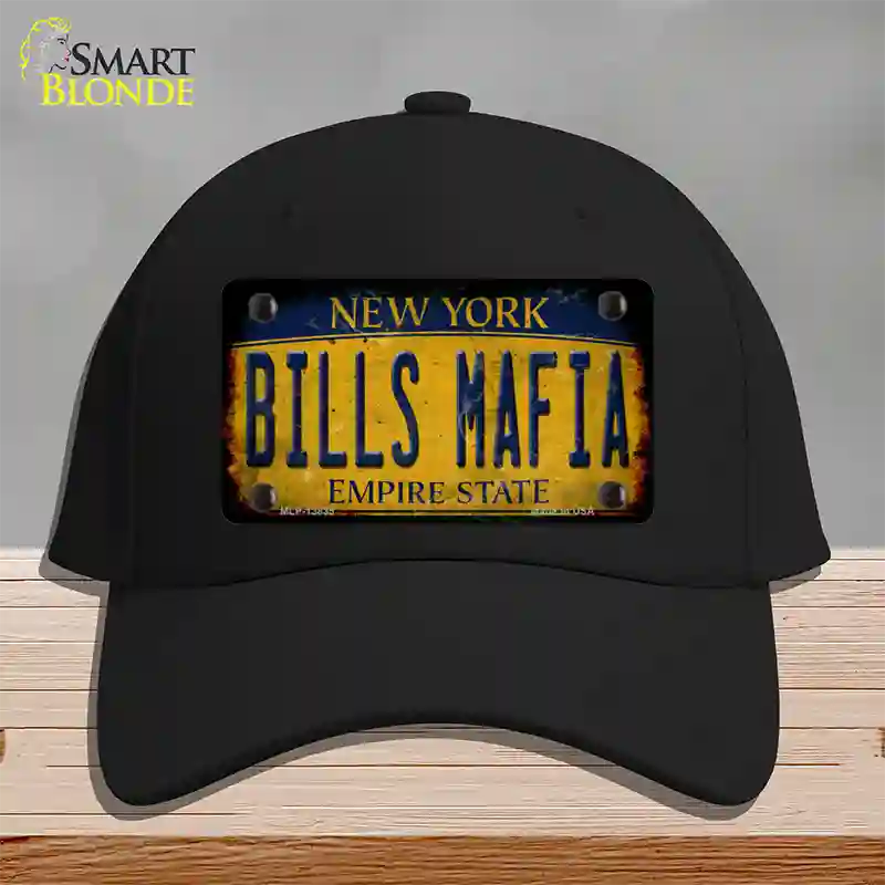 Bills Mafia New York Yellow Rusty Novelty License Plate Hat Tag Cotton Black