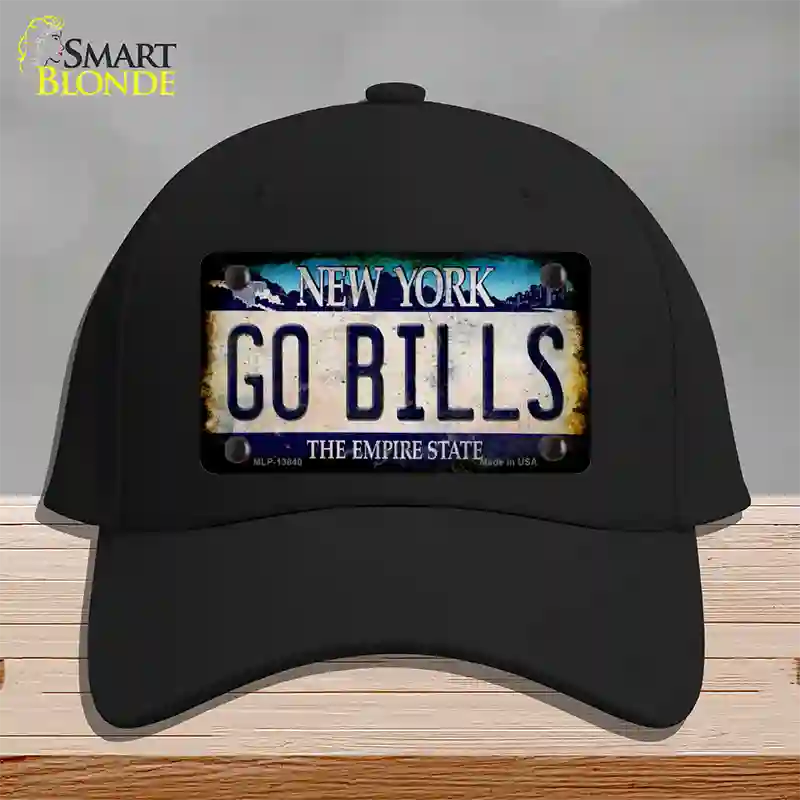 Go Bills New York Rusty Novelty License Plate Hat Tag Cotton Black