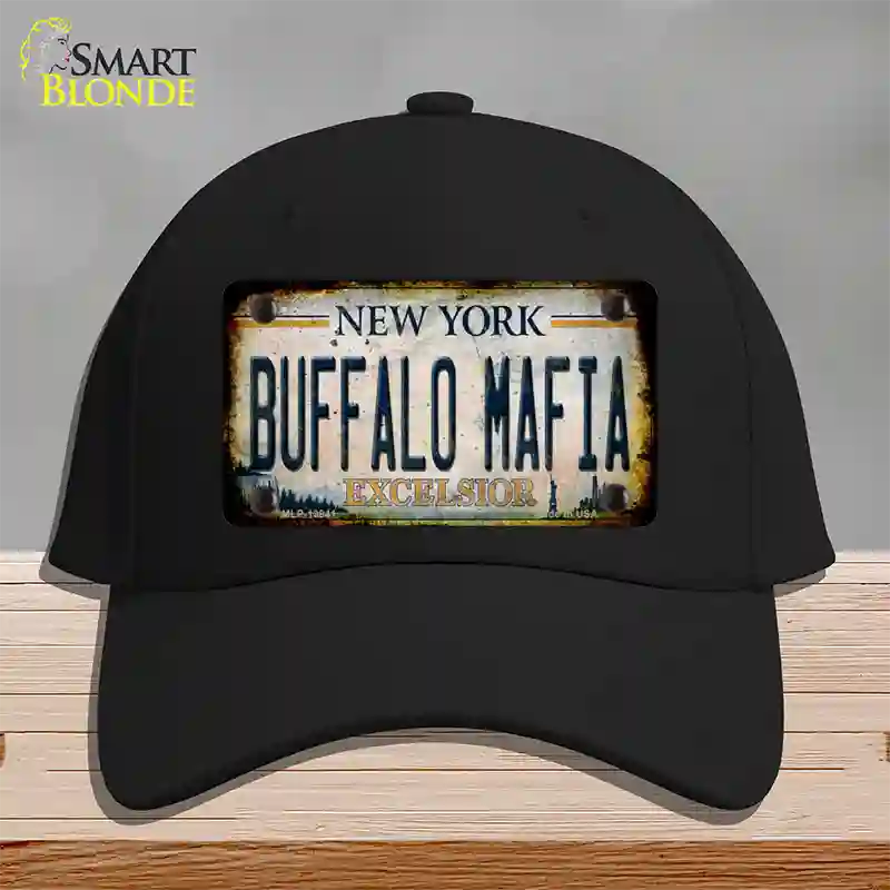Buffalo Mafia Excelsior New York Rusty Novelty License Plate Hat Tag Cotton Black