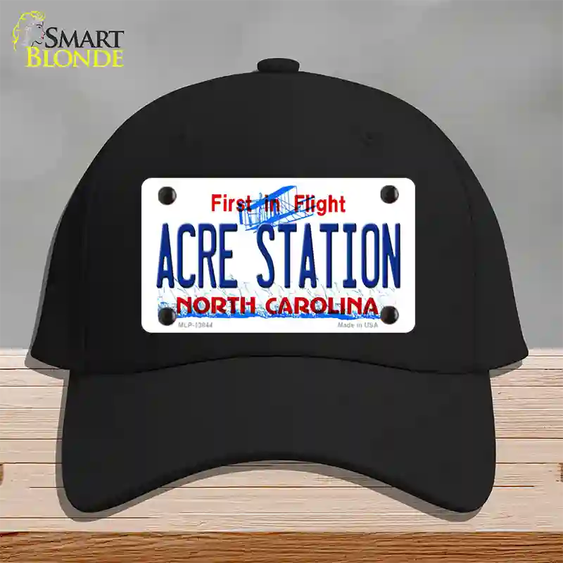 Acre Station North Carolina Novelty License Plate Hat Tag Cotton Black