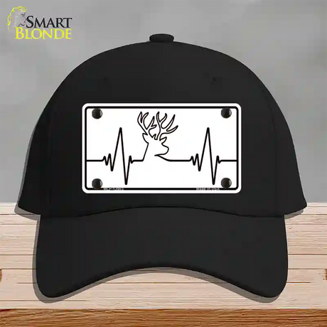 Deer Heart Beat Novelty License Plate Hat Tag Cotton / Black
