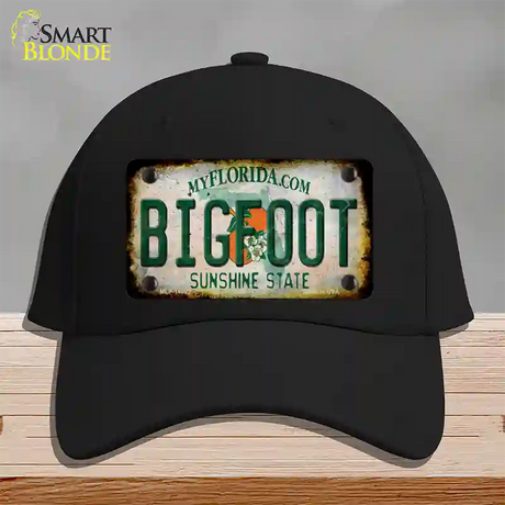 Bigfoot Florida Novelty License Plate Hat Tag Cotton / Black