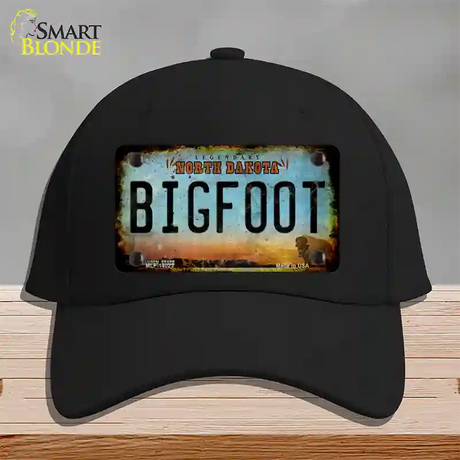 Bigfoot North Dakota Novelty License Plate Hat Tag Cotton / Black