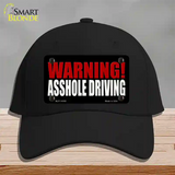Warning Asshole Driving Novelty License Plate Hat Cotton / Black