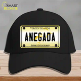 Virgin Islands Anegada Novelty License Plate Hat Cotton / Black