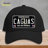 Caguas Puerto Rico Black Novelty License Plate Hat Cotton / Black