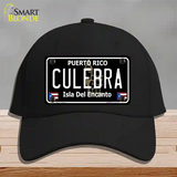 Culebra Puerto Rico Black Novelty License Plate Hat Cotton / Black