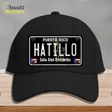 Hatillo Puerto Rico Black Novelty License Plate Hat Cotton / Black