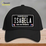 Isabela Puerto Rico Black Novelty License Plate Hat Cotton / Black