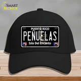 Penuelas Puerto Rico Black Novelty License Plate Hat Cotton / Black