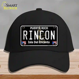 Rincon Puerto Rico Black Novelty License Plate Hat Cotton / Black