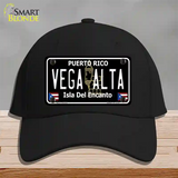Vega Alta Puerto Rico Black Novelty License Plate Hat Cotton / Black
