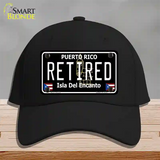 Retired Puerto Rico Black Novelty License Plate Hat Cotton / Black