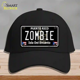 Zombie Puerto Rico Black Novelty License Plate Hat Cotton / Black