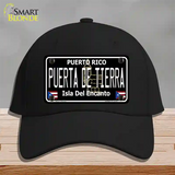 Puerta De Tierra Puerto Rico Black Novelty License Plate Hat Cotton / Black