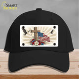Eagle Flag and Cross Novelty License Plate Hat HAT-MLP-14510