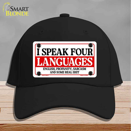 I Speak Four Languages Novelty License Plate Hat HAT-MLP-14512
