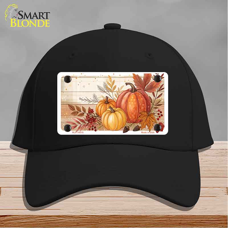 Autumn Pumpkins & Leaves Novelty License Plate Hat HAT-MLP-14516