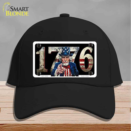1776 Uncle Sam Novelty License Plate Hat HAT-MLP-14548 Cotton Black