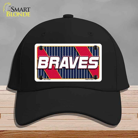 BRAVES Graphic Novelty License Plate Hat HAT-MLP-14566 Cotton Black