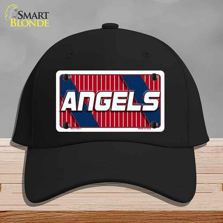 ANGELS Graphic Novelty License Plate Hat HAT-MLP-14577 Cotton Black