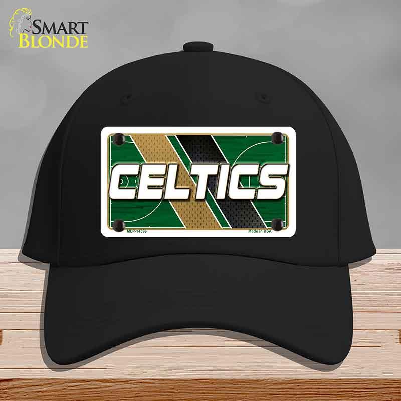 Black cap with Celtics logo on a gray background
