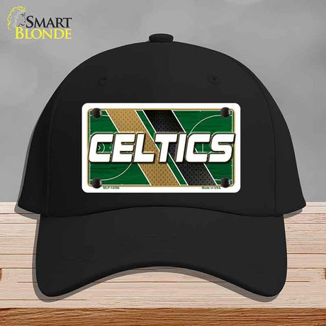 Black cap with Celtics logo on a gray background