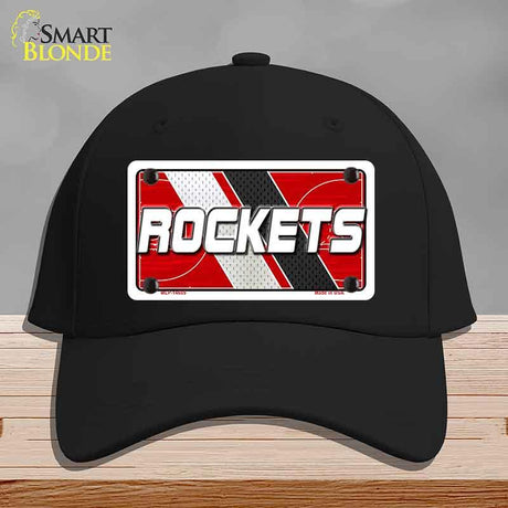 Black cap with 'ROCKETS' logo on a gray background