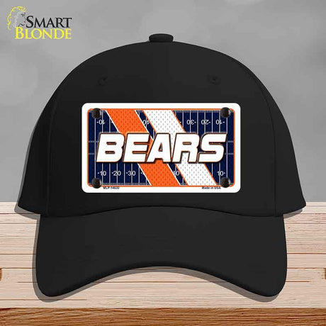BEARS Graphic Novelty License Plate Hat HAT-MLP-14630 Cotton Black