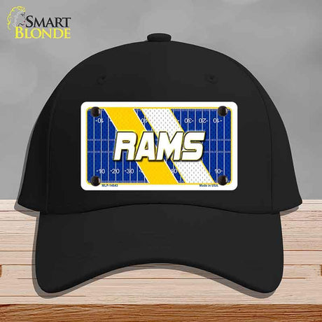 RAMS Graphic Novelty License Plate Hat HAT-MLP-14643 Cotton Black
