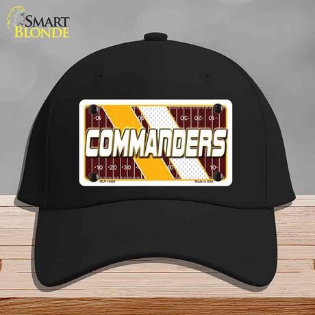 COMMANDERS Graphic Novelty License Plate Hat HAT-MLP-14656 Cotton Black