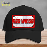 RED WINGS Graphic Novelty License Plate Hat HAT-MLP-14666 Cotton Black