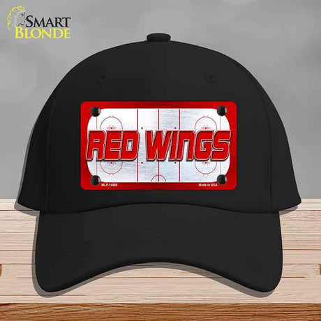 RED WINGS Graphic Novelty License Plate Hat HAT-MLP-14666 Cotton Black