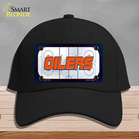 OILERS Graphic Novelty License Plate Hat HAT-MLP-14667 Cotton Black