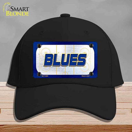 BLUES Graphic Novelty License Plate Hat HAT-MLP-14681 Cotton Black