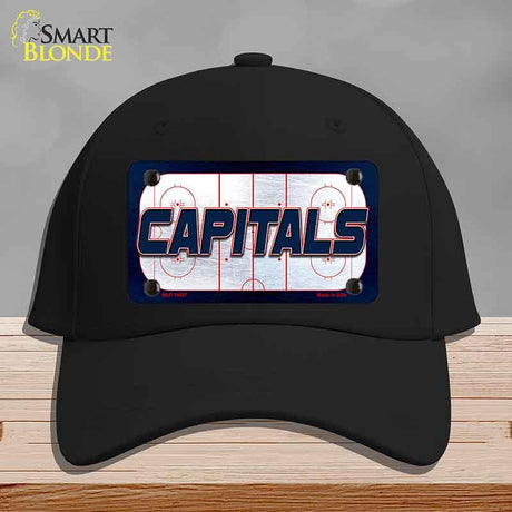 CAPITALS Graphic Novelty License Plate Hat HAT-MLP-14687 Cotton Black
