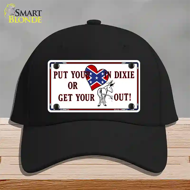 Heart In Dixie Novelty License Plate Hat Cotton / Black