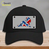 Confederate Flag Mud Flap Girl Novelty License Plate Hat Cotton / Black