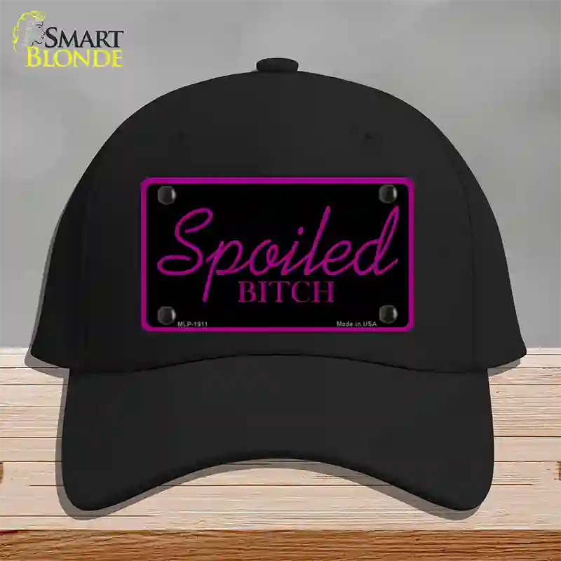 Spoiled Bitch Novelty License Plate Hat Cotton / Black