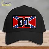Confederate Flag 01 Novelty License Plate Hat Cotton / Black