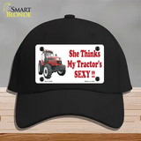 She Thinks My Tractors Sexy Novelty License Plate Hat Cotton / Black