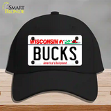 Bucks Wisconsin State Novelty License Plate Hat Cotton / Black